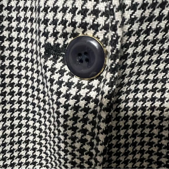 Vintage 90’s Wool Blend Classic Contemporary Preppy Houndstooth Blazer Size 14 - Picture 3 of 15